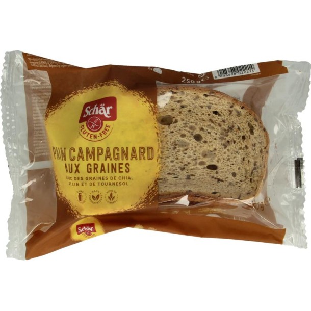 Dr Schar Pain campagnard meergranenbrood glutenvrij (250 Gram)