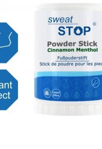 Sweatstop Powder cinnamon menthol stick for feet (60 Gram)