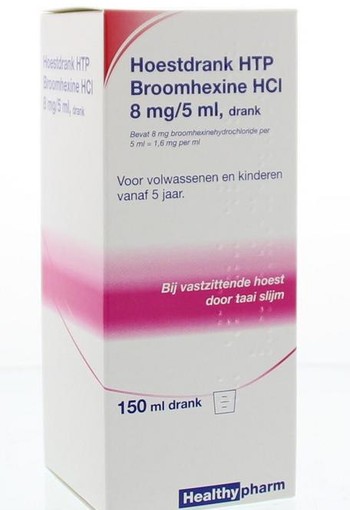 Healthypharm Broomhexine hoestdrank 8mg (150 Milliliter)