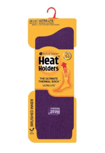 Heat Holders Ladies socks ultra lite maat 5-9 purple (1 Paar)