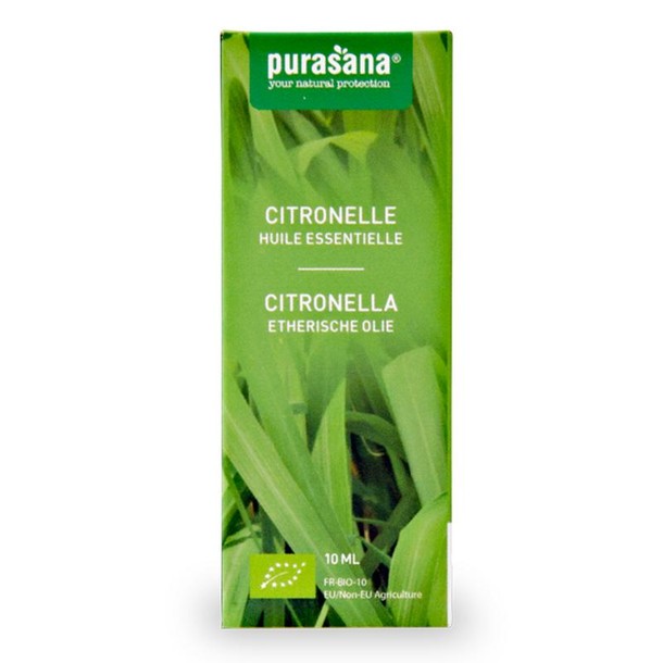 Purasana Citronella olie bio (10 Milliliter)