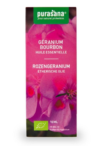 Purasana Geranium olie bio (10 Milliliter)