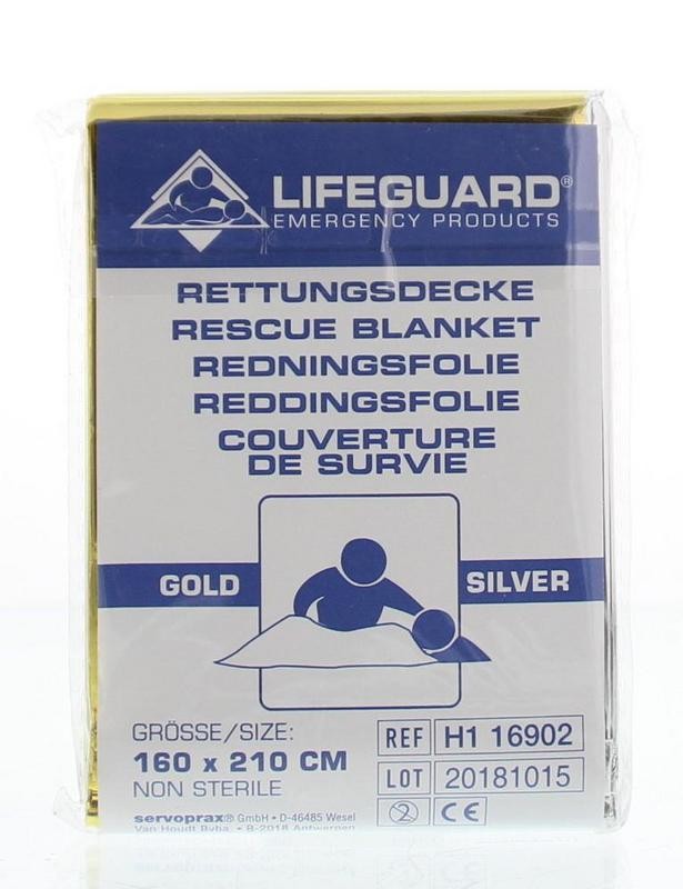 Romanschrijver Afhankelijkheid Incubus Lifeguard Reddingsdeken goud/zilver 160 x 120 (1 stuks)