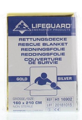 Lifeguard Reddingsdeken goud/zilver 160 x 210 (1 Stuks)