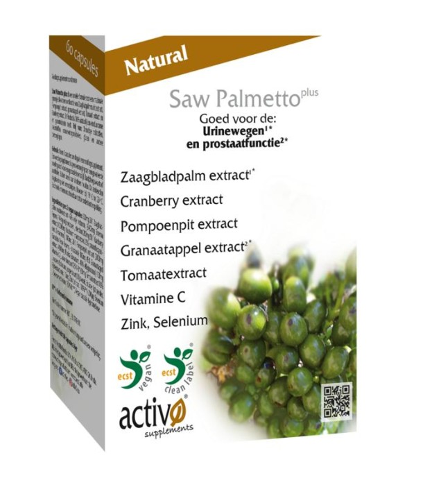 Activo Saw palmetto plus (60 Vegetarische capsules)