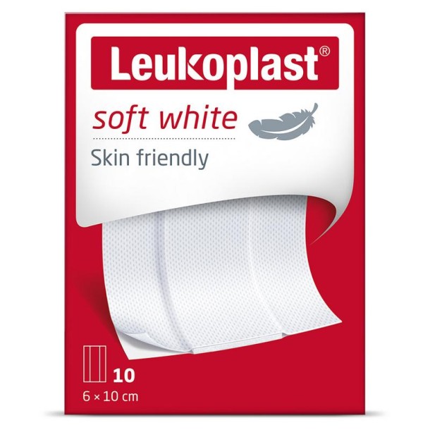 Leukoplast Soft white 8 x 10cm (10 Stuks)