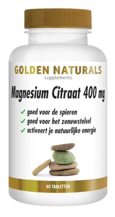 Golden Naturals Magnesium citraat 400mg (60 Tabletten)