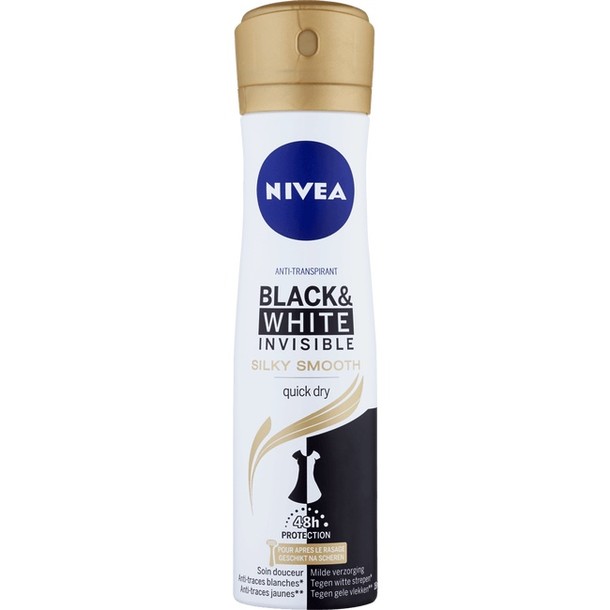 Nivea Deodorant black & white silky smooth spray 150 ml