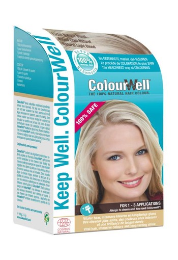 Colourwell 100% Natuurlijke haarkleur licht natuur blond (100 Gram)