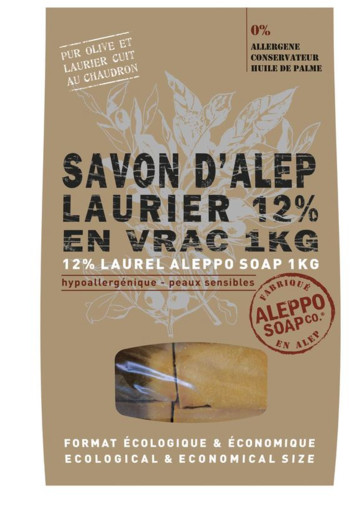 Aleppo Soap Co Aleppo zeep 12% laurier stukken (1 Kilogram)