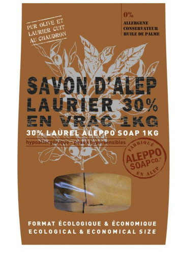 Aleppo Soap Co Aleppo zeep 30% laurier stukken (1 Kilogram)