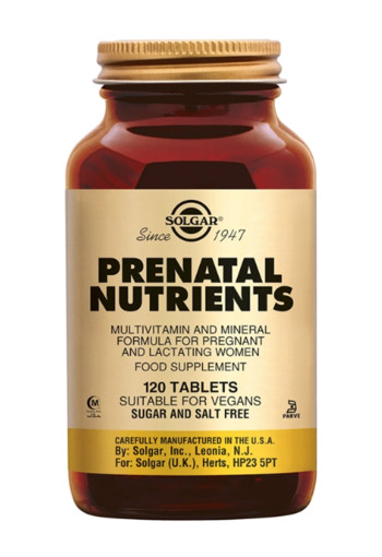 Solgar Prenatal Nutrients zwangerschapsmulti 120 stuks