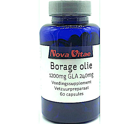 Nova Vitae Borage olie 1200mg GLA 240mg (60 Capsules)