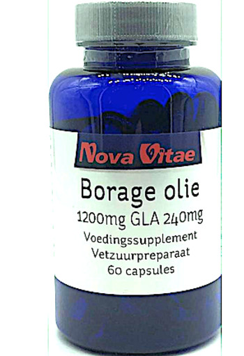 Nova Vitae Borage olie 1200 mg GLA 240 mg (60 Capsules)