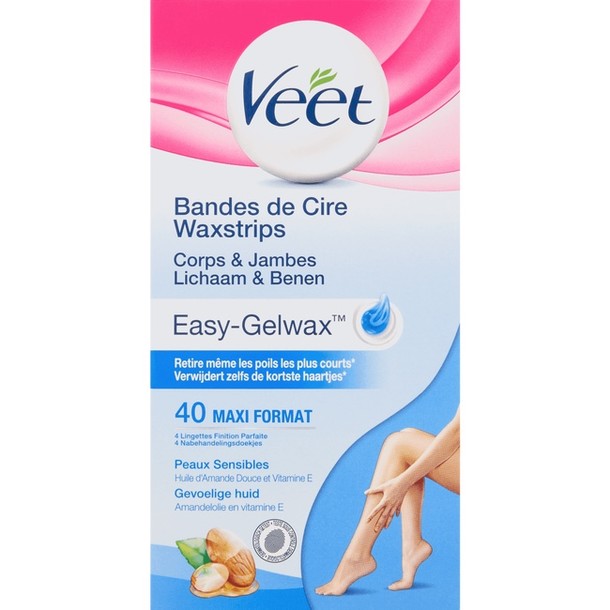 Veet Waxstrips Lichaam & Benen Gevoelige Huid 40 stuks wax