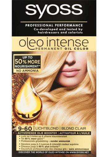 Syoss Color Oleo Intense 9-60 licht blond haarverf (1 set)