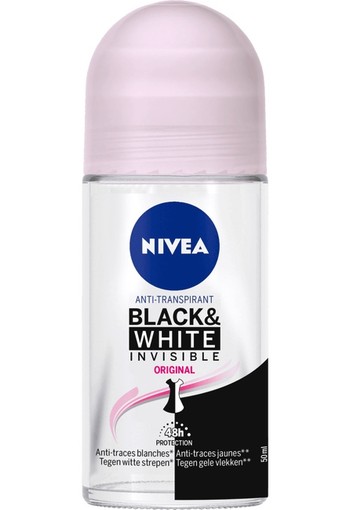 Nivea Deodorant roller invisible black & white clear (50 ml)