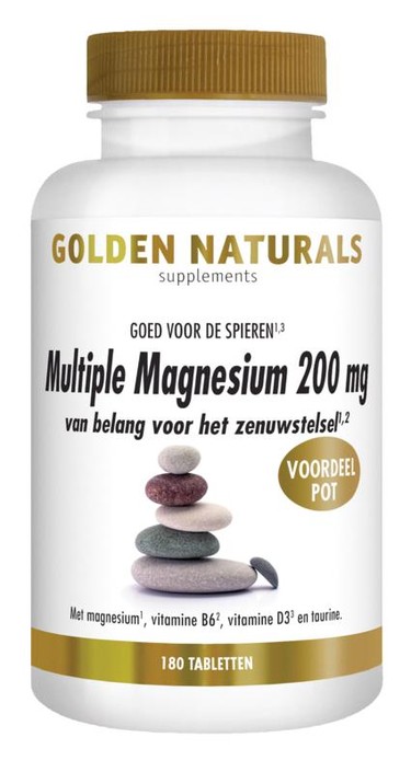 Golden Naturals Multiple magnesium 200mg (180 Tabletten)