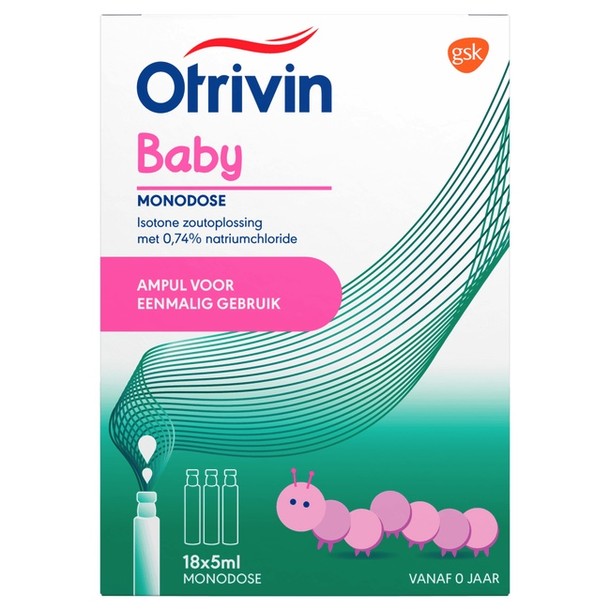 Otrivin Baby Monodose Steriele Zoutoplossing Vanaf 0 Jaar -18x5ml