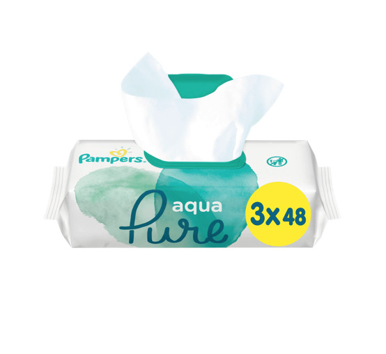Pampers Aqua Pure Babydoekjes 144 stuks