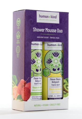 Human+Kind Showermousse duo vegan 2 x 200 ml (1 Set)