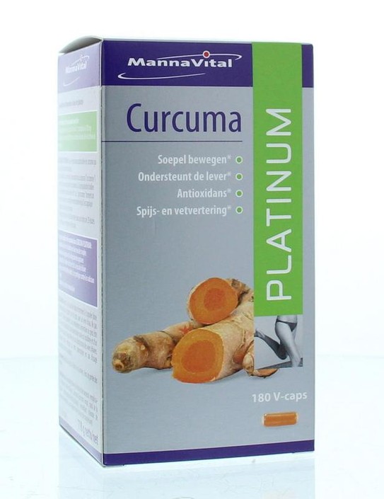 Mannavital Curcuma platinum (180 Vegetarische capsules)
