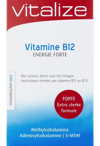 Vitalize Vitamine B12 Energie Forte Smelttabletten 100 stuks smelttablet