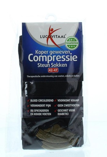 Lucovitaal Koper compressie steunsok 42 - 47 (1 paar) 