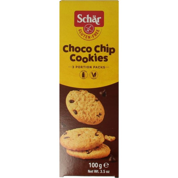 Dr Schar Choco chip cookies glutenvrij (100 Gram)