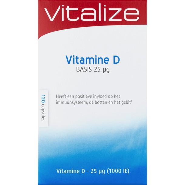 Vitalize Vitamine D Basis 25 μg Capsules 120 stuks capsule