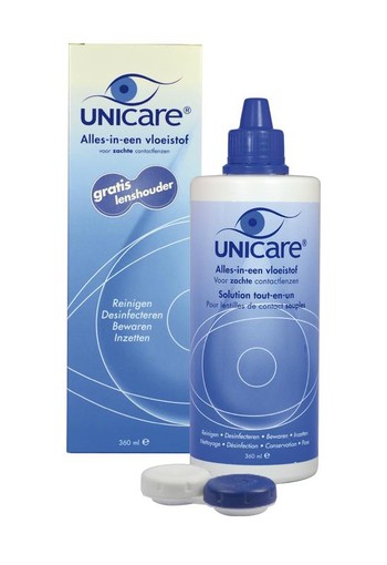 Unicare Alles in een zachte lenzenvloeistof (360 Milliliter)