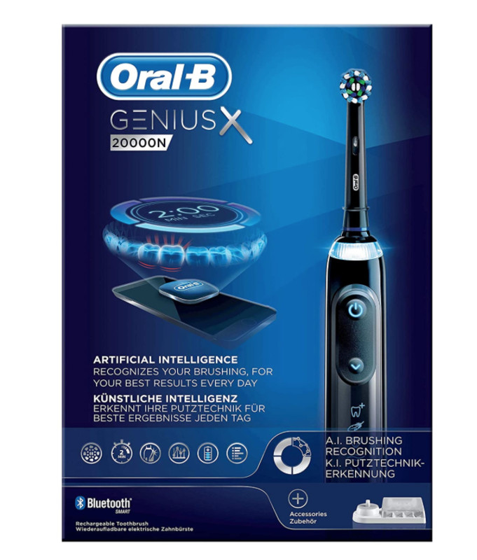 Incubus ongeluk Een computer gebruiken Oral-B Genius X 20000N Midnight Black Elektrische Tandenborstel Powered By  Braun