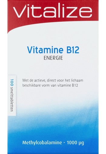 Vitalize Vitamine B12 Energie Smelttabletten 59 GR smelttablet
