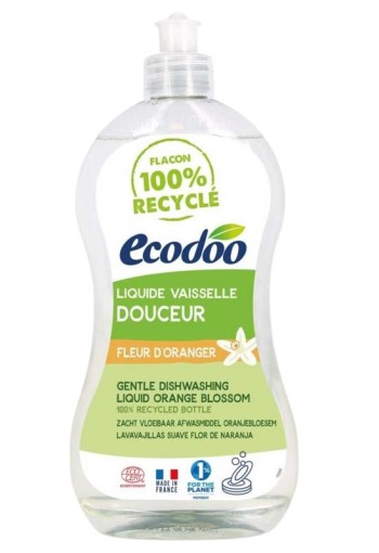 Ecodoo Afwasmiddel vloeibaar zacht oranjebloesem bio (500 Milliliter)