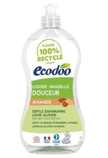 Ecodoo Afwasmiddel en handzeep zacht 2 in 1 amandel (500 Milliliter)