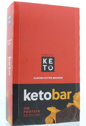 Go-Keto Keto koolhydraatarme reep brownie/almond butter (12 Stuks)