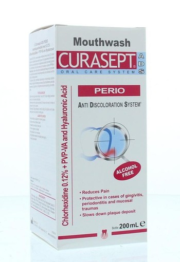 Curasept Perio - 0,12% chloorhexidine - HA - PVP-VA (200 Milliliter)