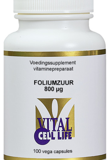 Vital Cell Life Foliumzuur 800 mcg B9 (100 Vegetarische capsules)