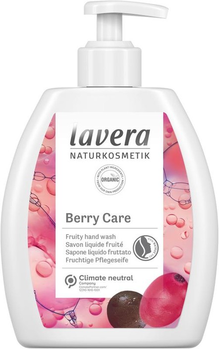 Lavera Handzeep/savon liquide berry care bio EN-FR-IT-DE (250 Milliliter)