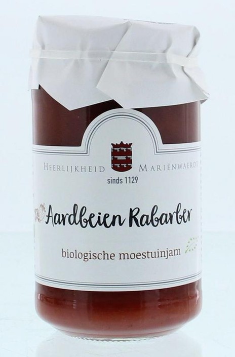 Marienwaerdt Moestuinjam rabarber aardbei bio (250 Gram)