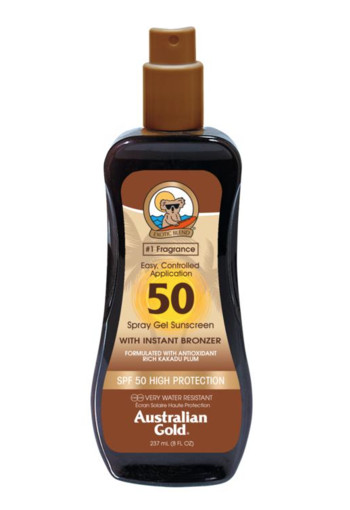 Australian Gold Spray gel met bronzer SPF50 (237 ml)
