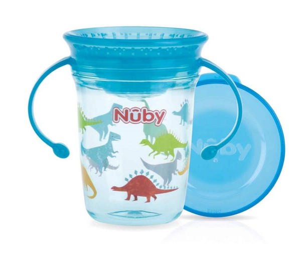 Nuby Wonder cup 240ml aqua 6+ maanden (1 Stuks)