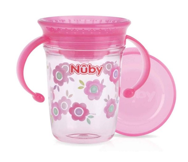 Nuby Wonder cup 240ml roze 6+ maanden (1 Stuks)