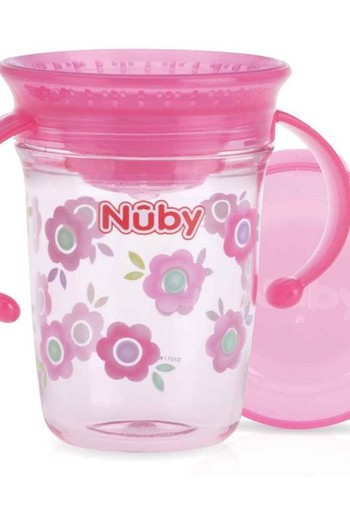 Nuby Wonder cup 240 ml roze 6 maanden+ (1 Stuks)