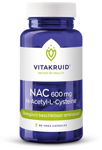 Vitakruid NAC 600 mg N-Acetyl-L-Cysteine (60 Vegetarische capsules)