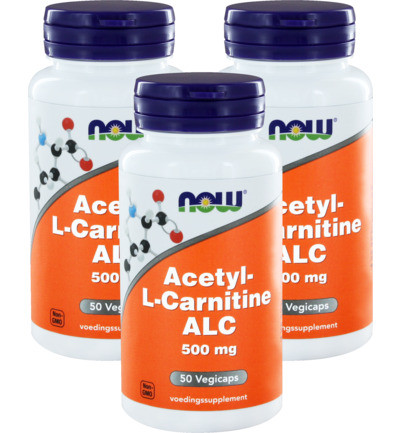 Now Acetyl L Carnitine 500 Mg Trio 3x 50cap