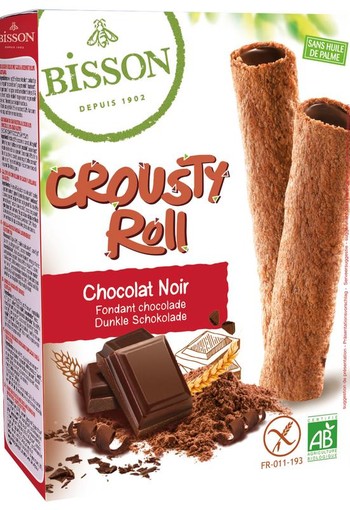 Bisson Crousty roll pure chocolade bio (125 Gram)