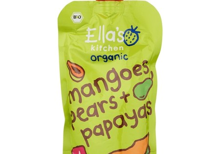 ELLA'S KITCHEN Mangoes, Pears & Papayas 4+ Maanden 120 gram