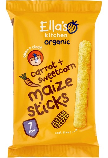 Ella'S Kitch 7+ M Sweetcorn & Carrot Melty Sticks 120 gram