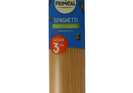 Primeal Spaghetti halfvolkoren snelkokend bio (500 Gram)